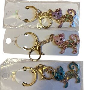 Cat Key Ring Bag Charm Keychain